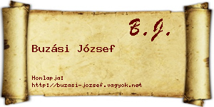 Buzási József névjegykártya