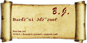 Buzási József névjegykártya